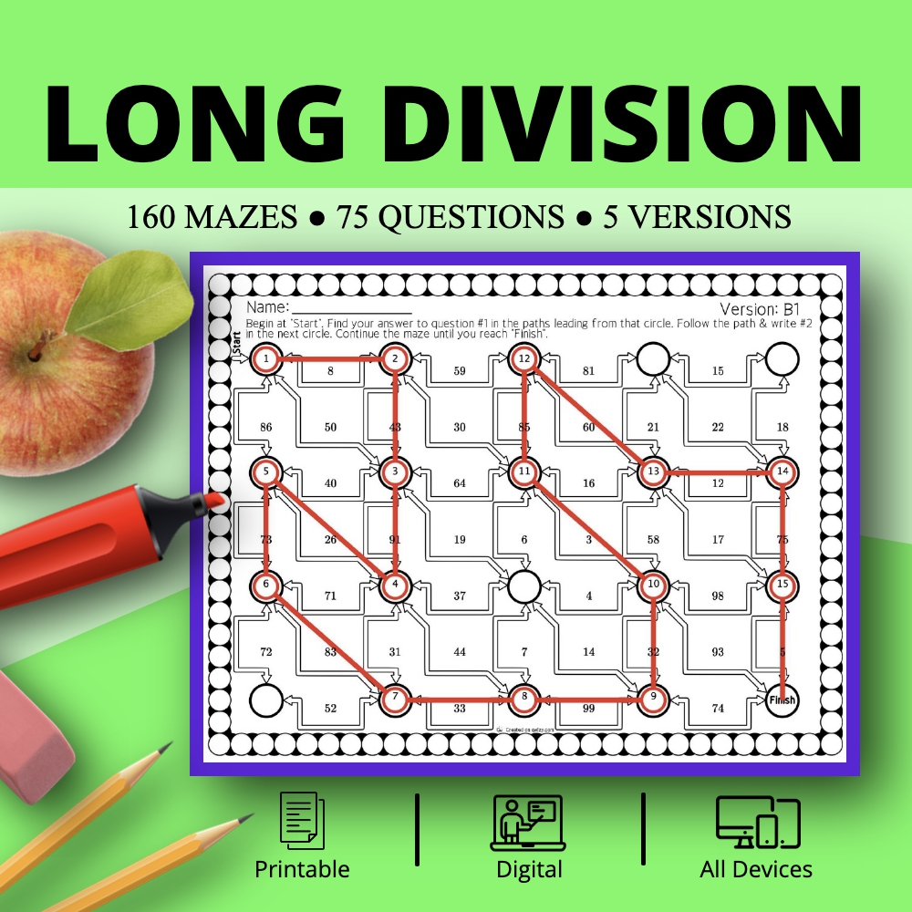 Long Division Maze